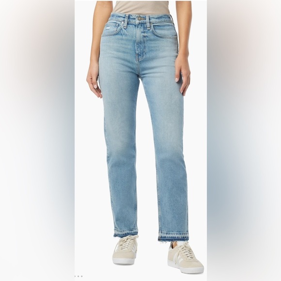 Hudson Jade High Rise Straight Loose Fit Distressed Jeans Asteroid Size 27 - Picture 3 of 12